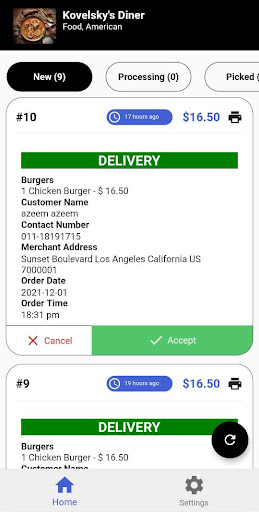 Android application Halal Me. Merchant screenshort