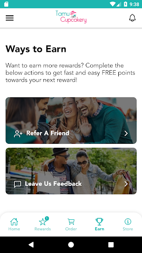 Tamu Cupcakery Rewards Screen 3