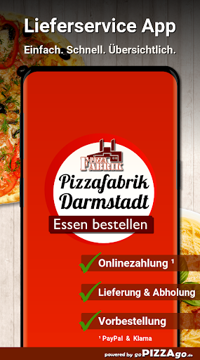 Android application Pizzafabrik Lieferservice Darm screenshort