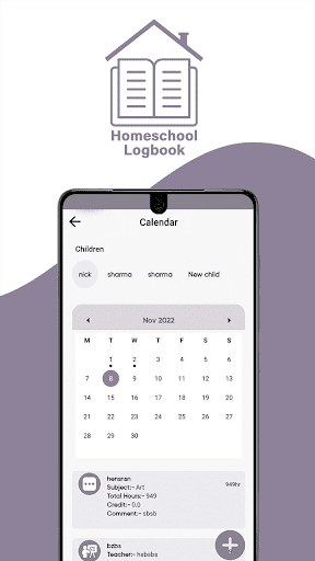 Homeschool Logbook Screen 3