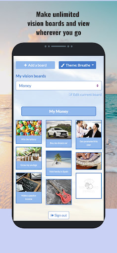 Android application Visionboard Express screenshort