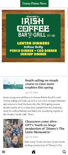 Android application Grosse Pointe News screenshort