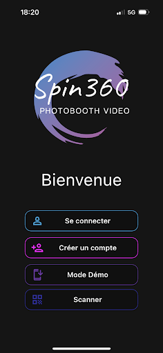 Android application Spin360 Vidéo Photobooth screenshort