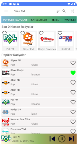 Android application Radyo Dinle Canlı FM screenshort