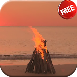 Bonfire on the beach LWP HD icon