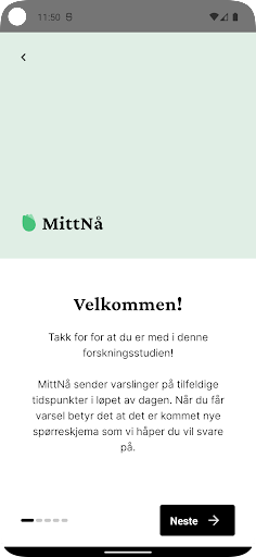 Android application MittNå screenshort
