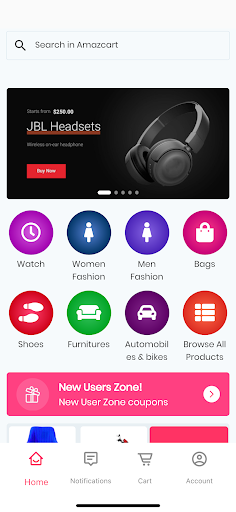 Android application Amazcart screenshort