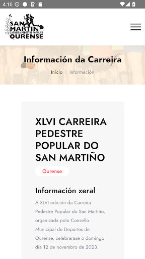Carreira Pedestre San Martiño Screen 2