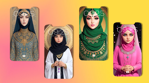 Cute Hijab Girl Wallpaper Screen 2