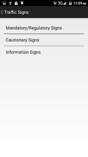 Traffic Signs Screen 3