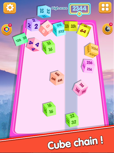 Chain Cube: 2048 merge Game Screen 2