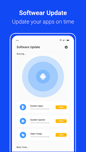 Screenshot of Update Software App: Updates