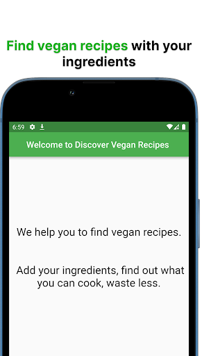 Android application Discover Vegan Recipes screenshort
