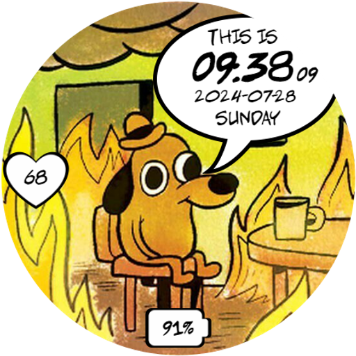 This Is Fine Meme Watch Face Download on Windows