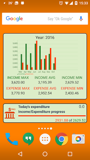Android application Easy Expense Tracker PRO screenshort