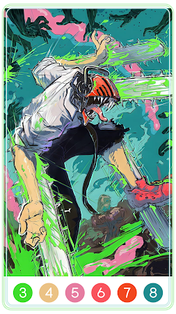 Game screenshot Chainsaw Man Color by Number apk download