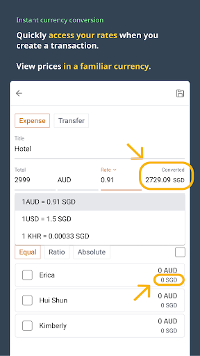 Fairshare – Split group bills Screen 2