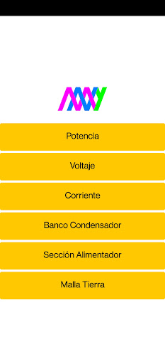 Android application Cálculos Eléctricos screenshort