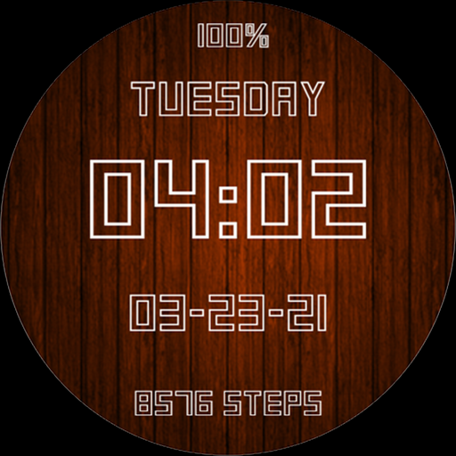 Black Wood Finish Watchface