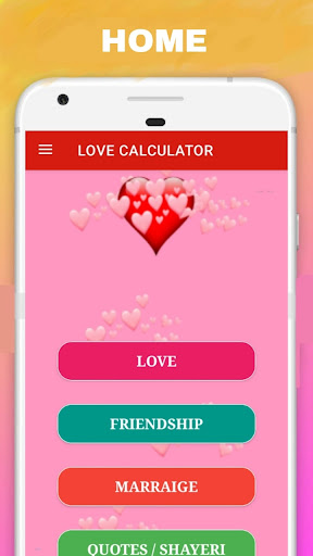 Android application Cute Love Calculator screenshort