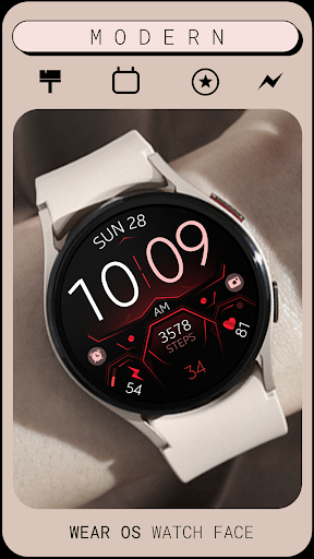 Dream 128 red sport watch face Screen 2