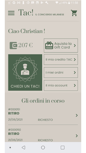TAC! CONCIERGE Screen 3