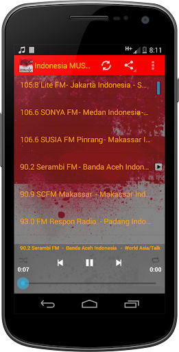 Android application Indonesia MUSIC Radio screenshort