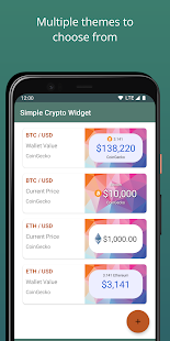 Simple Crypto Widget Screenshot