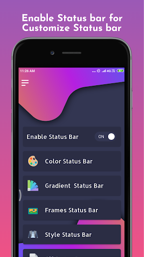 Screenshot of Customized Color Status Bar