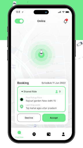 WalletCab - Driver Screen 2