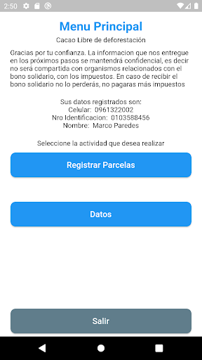 Operaciones de Trazabilidad Screen 2