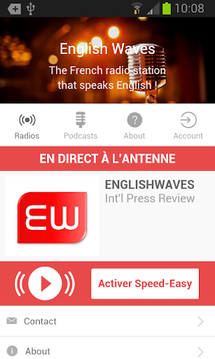 Android application EnglishWaves screenshort