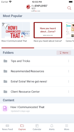 theEMPLOYEEapp Screen 3