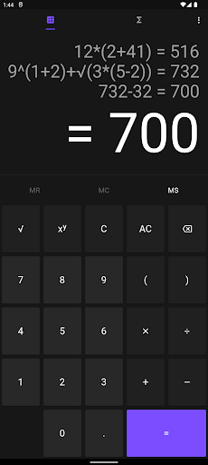 Math Parser Screenshot