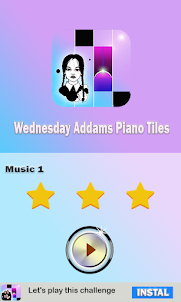 Wednesday Addams Piano Tiles