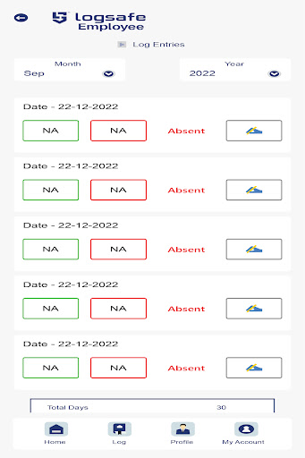 Logsafe Employee Screen 3