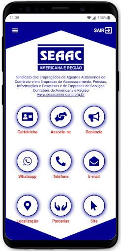 Android application SEAAC AMERICANA screenshort