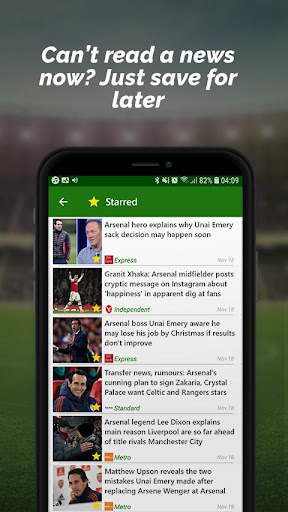 Android application Watfootball screenshort