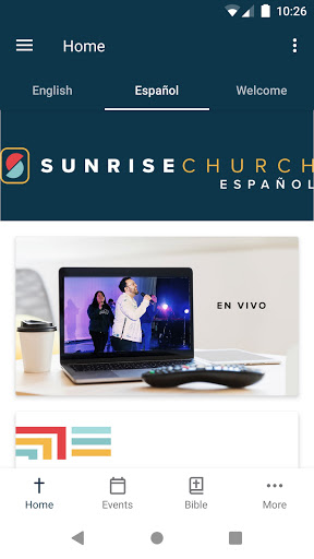 Sunrise Church CA Screen 3