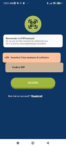 Android application CFI Presenze screenshort