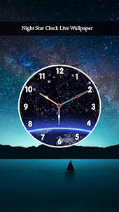 Night Star Clock Wallpaper