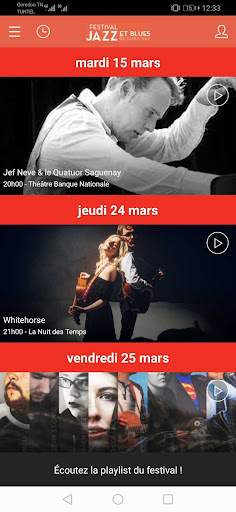 Android application Festival Jazz & Blues Saguenay screenshort