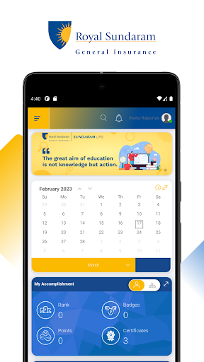 Royal Sundaram Agent LMS Screen 2