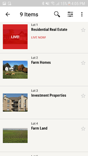 Real Estate N Auction Screen 2