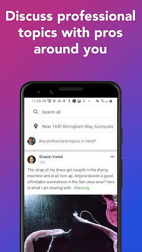 Android application ContactsApp Local Pros Network screenshort