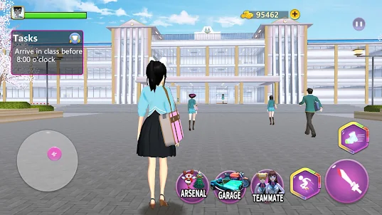 Anime lycée filles 3D