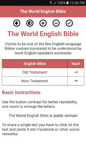 Android application The Holy Bible screenshort
