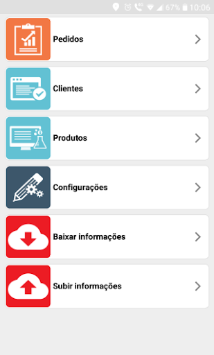 Android application Calory Pedido screenshort