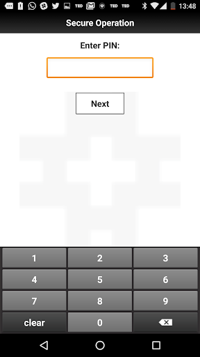 Android application Secure Operation screenshort