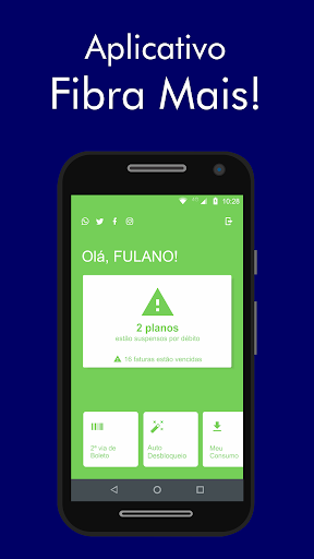 Android application Fibra Mais screenshort